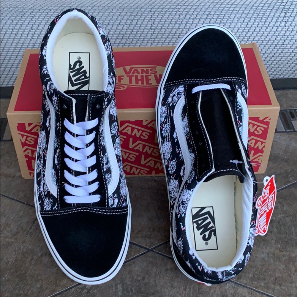 ••VANS OLD SKOOL FLASH SKULLS MULTI/TRWHT MEN’S - Picture 7 of 16